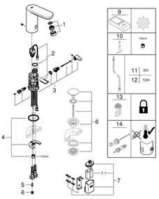 GROHE 36366002 - GET E elektronikus mosdócsaptelep, fényes króm