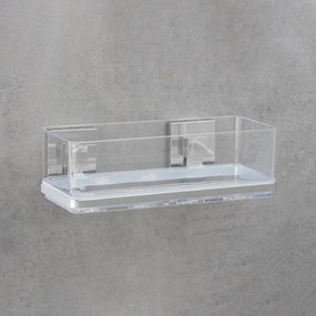 WENKO 22692100-Polc VACUUM-LOC QUADRO ED 25,5x14 cm ezüst/átlátszó