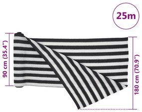 antracitszürke és fehér HDPE belátásgátló háló 1,8x25m 150 g/m²