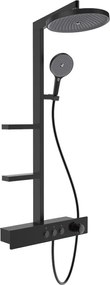 Mexen Plex burkolható zuhanykészlet esőztető fejjel és csapteleppel, fekete - 78103-70