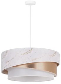 Duolla - Csillár zsinóron KOBO 1xE27/15W/230V átm. 45 cm fehér/rózsaarany