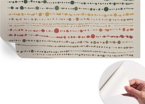 Öntapadós tapéta Divatos 3D fali ragasztóval Színes pöttyök 250x104 cm