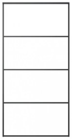 fekete matt ESG üveg és alumínium tolóajtó 102,5x205 cm