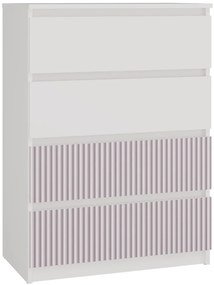 MIX M4 ARTEO komód, 70x97x40 cm, fehér-rózsaszín