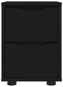 vidaXL Éjjeli asztal fiókkal Fekete 30,5 x 30 x 43 cm Faanyag