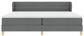 Dozenágy Matraccal Sötét Szürke 200x200 cm Szövet