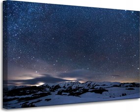 Vászonkép Kozmosz Természet Hegyek a hóban Természet Csillagászat 90x60