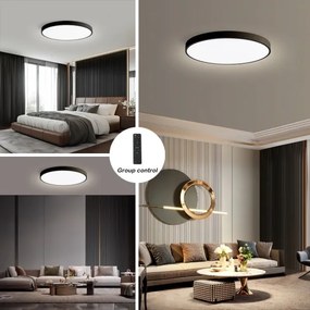 Brilagi- Dimmelhető POOL SMART LED lámpatest/128W/230V átmérő 100 cm Wi-Fi Tuya fekete + távirányító