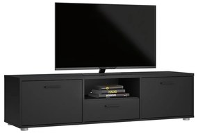 Fekete TV-állvány 147x38 cm Media – Tvilum