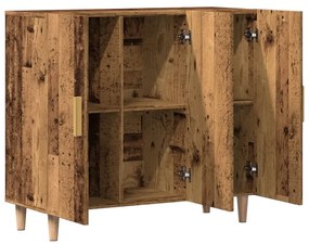 antik fa színű szerelt fa tálalószekrény 90 x 34 x 80 cm