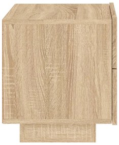 sonoma tölgy színű éjjeliszekrény LED-ekkel 70 x 36 x 40,5 cm