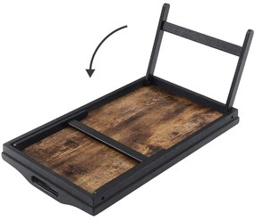 Laptop állvány, Reggelizőtálca, összecsukható bambusz lábakkal