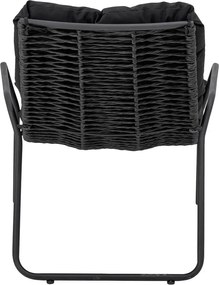 Fekete kerti napozóágy lábtartóval Boel - Bloomingville