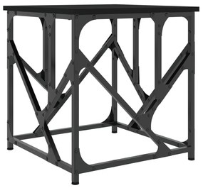 Fekete szerelt fa dohányzóasztal 45x45x47,5 cm