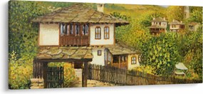 Kép - Házak nyáron (120x50 cm)