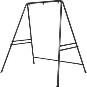 Outsunny Függőszék Állvány - Acél 150 kg teherbírású Függőszék Állvány Beltérre és Kertbe - Fekete 178 x 143 x 180 cm | Aosom