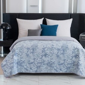 FLOWERS ágytakaró kék/szürke Méret: 200 x 220 cm