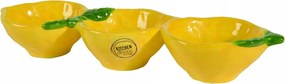 Uzsonnás tál szett 3 részes dekoratív Citrom Nyár 28cm