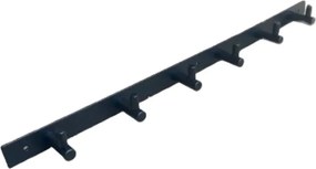 Würth fali ruhafogas 6 akasztóval, acél, matt fekete (460 mm)