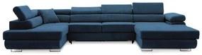 Szétnyitható sarok kanapé RIGATTO II PRO 2 Bal Tengerész kék