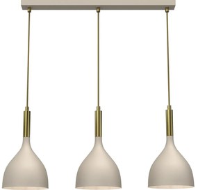 Csillár zsinóron NOAK 3xE27/15W/230V bézs/arany