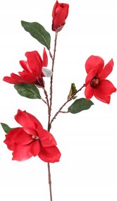 4 magnólia ág piros színben 78cm