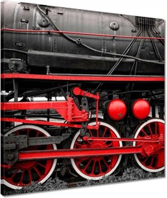 Vászonkép 50x50 Piros meghajtó kerekek