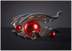 Poszterek 100x70 Piros gömbök a kézben