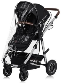 Lionelo - Kombinált 3 az 1-ben babakocsi AMBER fekete ezüst