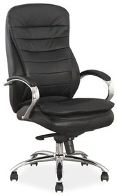 Irodai szék Q-154 fekete bőr / eko bőr