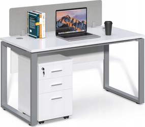 Irodai asztal konténerrel Houseland Prime Max 01 140 cm fehér