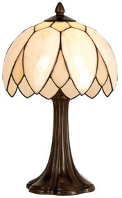 Tiffany asztali lámpa krém Ø 25*42 cm