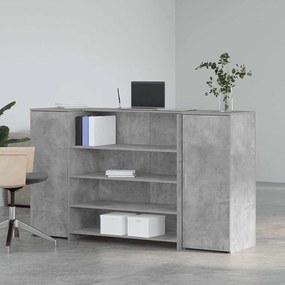 vidaXL recepciós pult betonszürke 180x50x103,5 cm szerelt fa