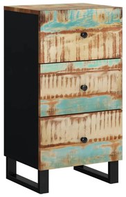 újrahasznosított fa tálalószekrény 3 fiókkal 40x33,5x75 cm