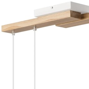 Csillár zsinóron CORTINA 4xE27/15W/230V fehér/tölgy