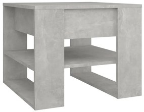 Betonszürke szerelt fa dohányzóasztal 55,5x55x45 cm