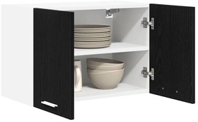 Függő szekrény Riga 2 pcs Fekete tölgy és fehér 60 x 31 x 40 cm