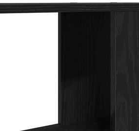 fekete tölgy színű szerelt fa TV-szekrény 60x24x32 cm