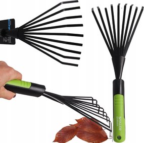 Seprű Legyező Gereblye Kis Fűlevél Gereblye Kerti Acél 18CM