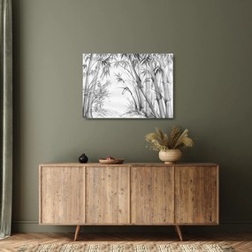 Üveg kép - Bambusz erdő (70x50 cm)