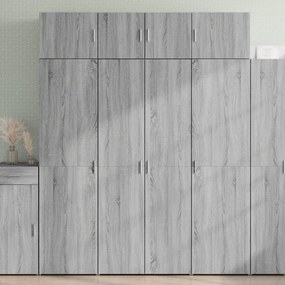 szürke sonoma szerelt fa magasszekrény 80 x 42,5 x 185 cm