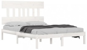 fehér tömör fa ágykeret 120x200 cm
