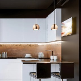 RENDL AGNETA závěsná česaná měď 230V LED E27 11W