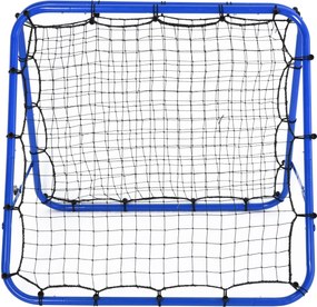 HOMCOM Foci Visszaverő, Állítható Kicker Visszaverő Fali Háló 5 Szögállással, 100 x 95cm Foci Kapu Fiataloknak, Visszaverő Fali Kézilabda Edzéshez, Ké