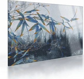 Kép - bambusz a falon (üvegen) (70x50 cm)