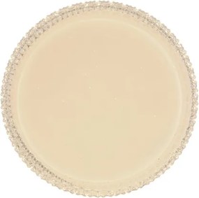 Globo 41749-12 Mennyezeti lámpa fehér váz, akril fehér búra, akril-kristály és sparkle effekt dekorral. Fali kapcsolóról 3 lépésben színhőmérsékletváltós. Ø:260, H:80, tartozék: 1xLED 12W 230V, 980lm, CCT 3.000-4500-6.500