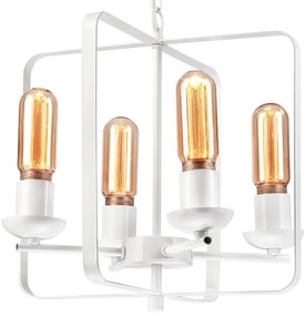 Csillár láncon CEDRIC II 4xE27/60W/230V fehér