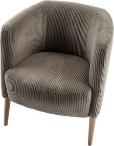 Fotel, szürkésbézs Taupe/bükk, ALIEN