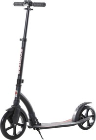 HOMCOM Gyerek Roller, Rúgós Roller Ütéselnyelővel, Összecsukható és Magasságban Állítható 14 Évtől, Alumínium, Fekete, 92.5 x 37.5 x 82-97 cm | Aosom