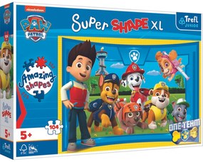 Trefl Puzzle Super Shape kiskutya barátok Mancs őrjárat/Paw Patrol, 104 XL darab